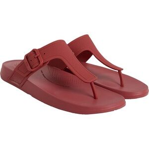 FitFlop Iqushion Adjustable Toe Post womens Flip-Flop red size 9